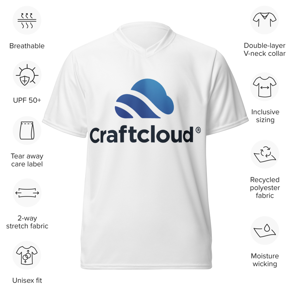 Craftcloud recycled unisex sports jersey