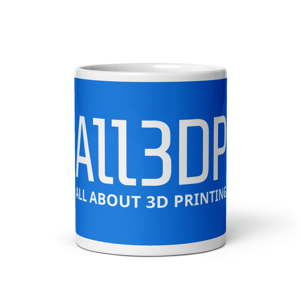 All3DP white glossy mug